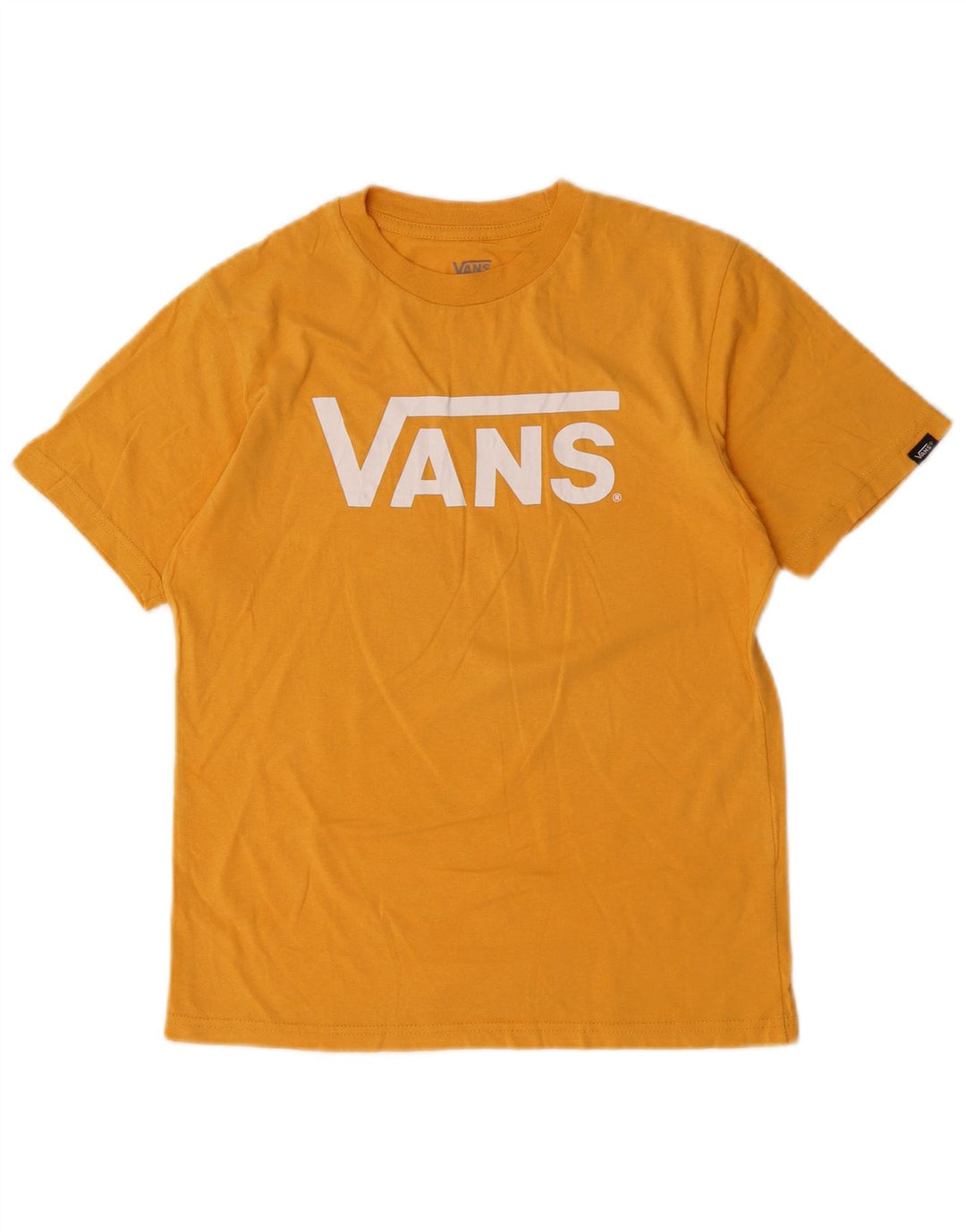 Camiseta feminina VANS com estampa gráfica UK 10 pequeno algodão amarelo