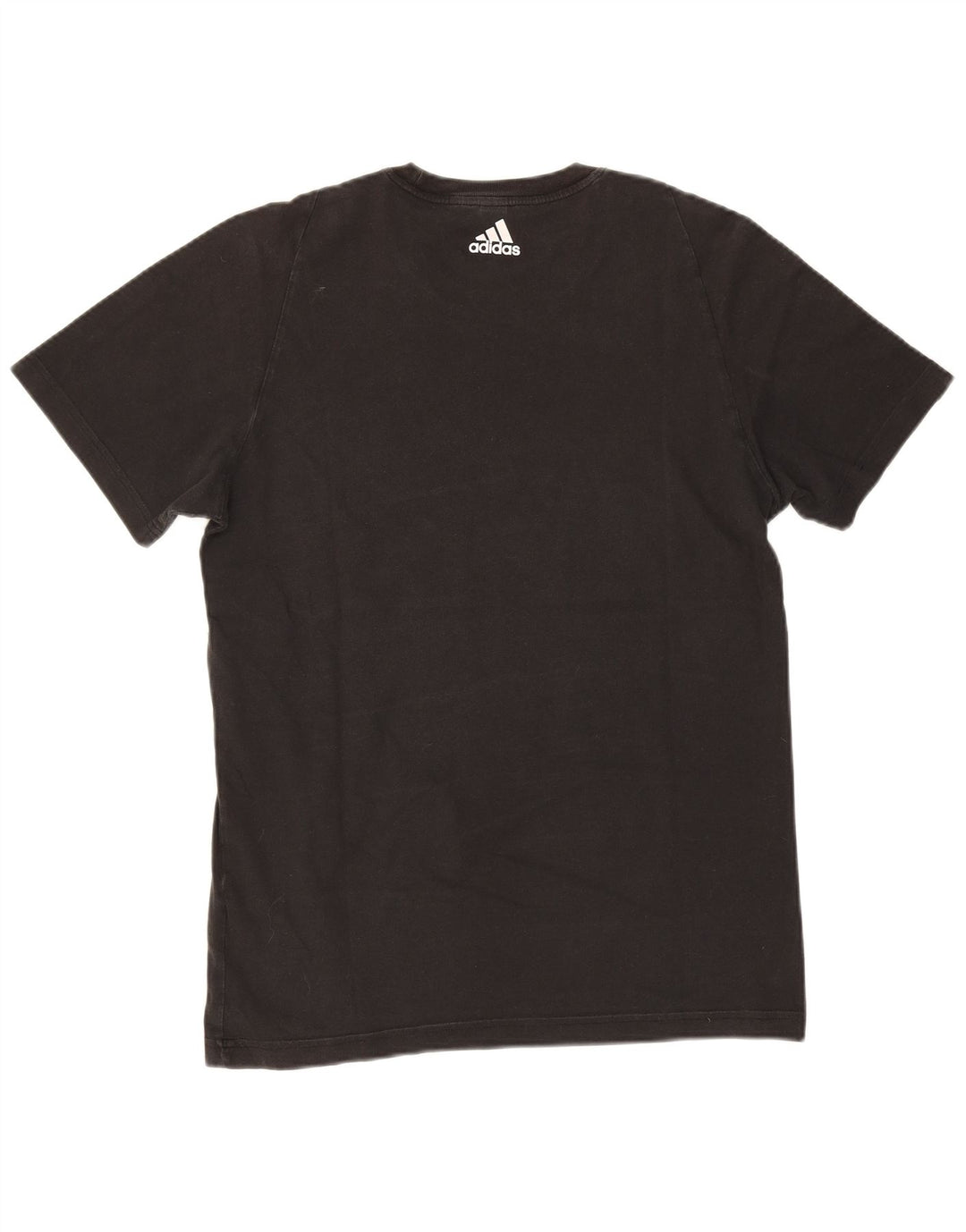 Adidas Mens Graphic T-Shirt Top Pequeno Algodão Preto