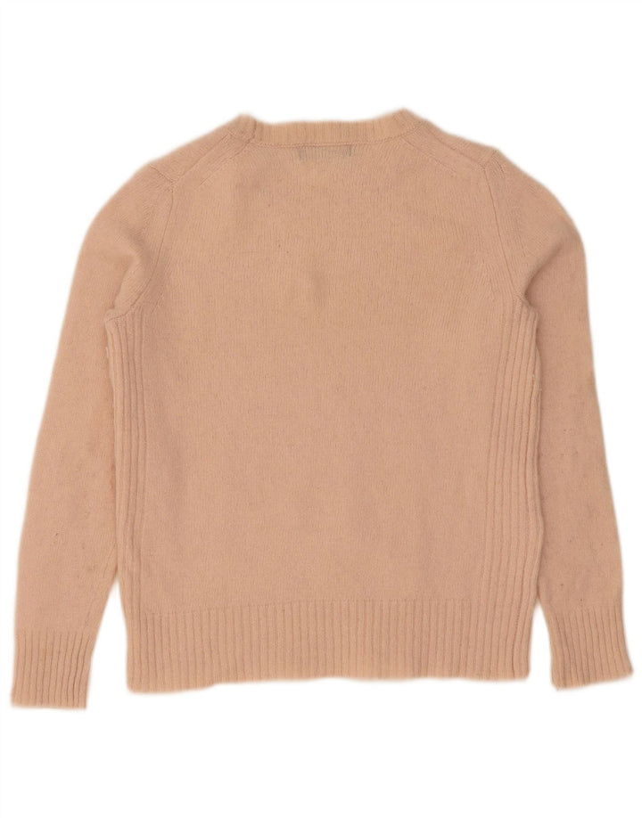 Suéter feminino Marks & Spencer com gola canoa Reino Unido 10 pequeno rosa