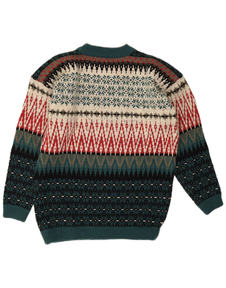 Suéter feminino Esprit com gola redonda UE 40 médio multicolorido Fair Isle