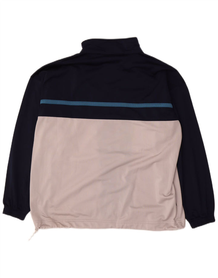 Reebok Mens Loose Fit Tracksuit Top Jacket pequeno branco colorblock