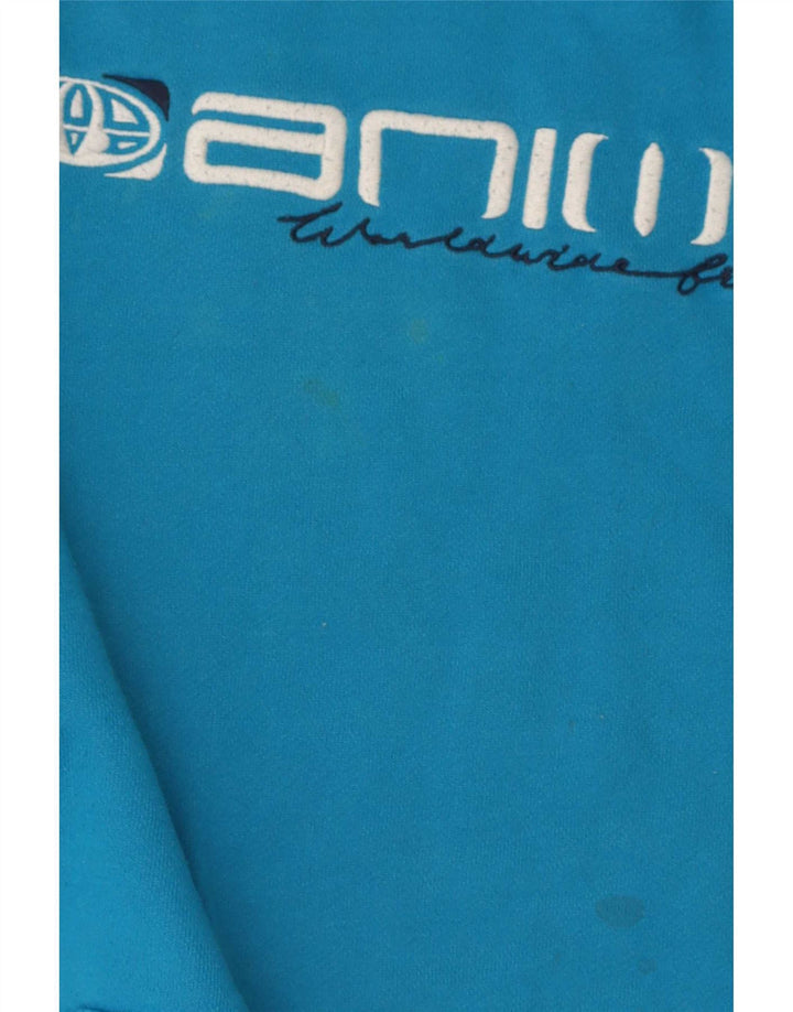 Animal masculino gráfico moletom com capuz grande poliéster azul