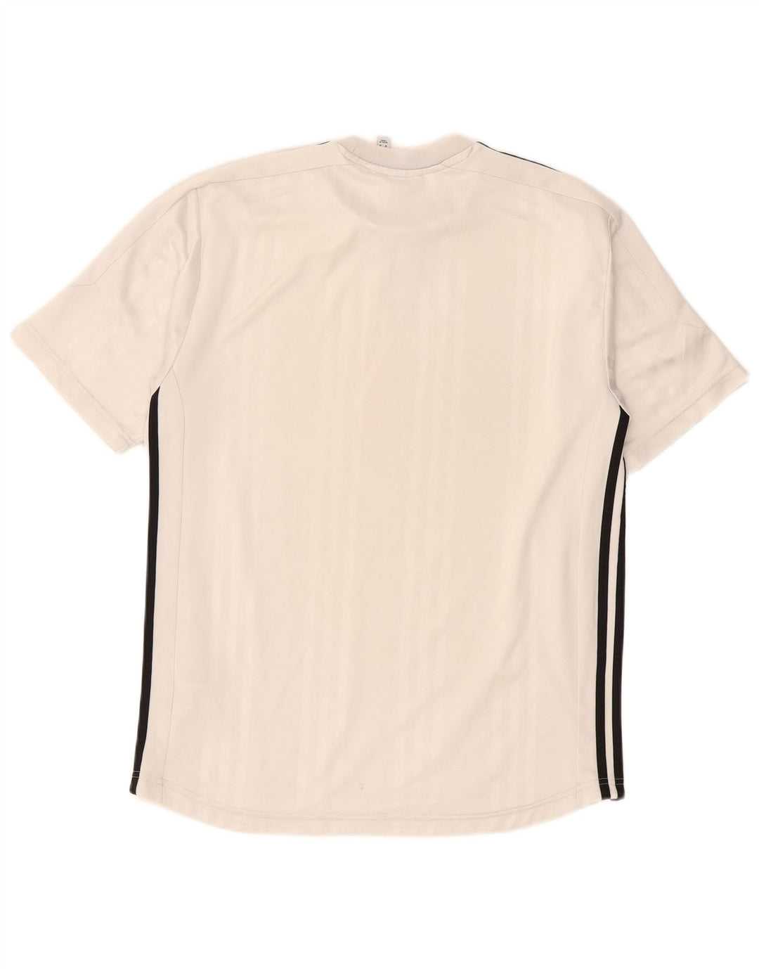 Adidas Mens Camiseta Top Médio Poliéster Branco