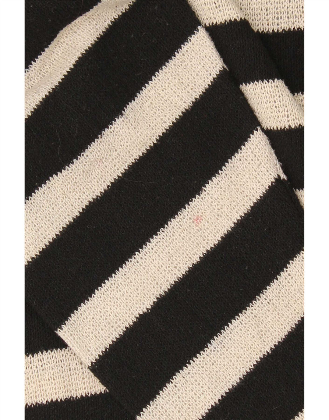 Suéter feminino Zara com gola redonda grande e listrado preto pequeno Reino Unido 10