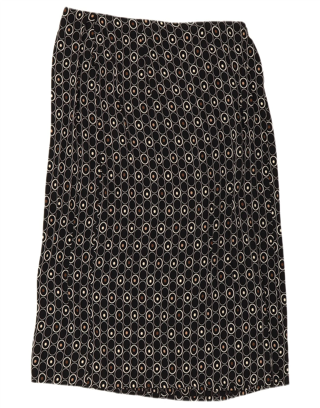 Saia reta feminina Marks & Spencer UK 14 médio W30 preta geométrica