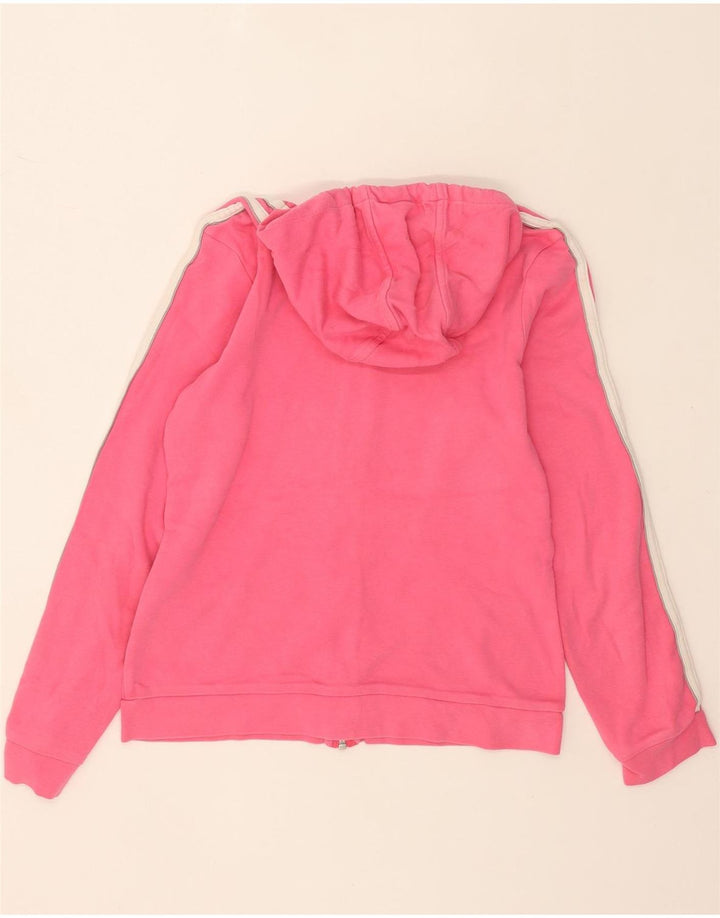 ADIDAS Womens Zip Hoodie Sweater UK 14 Medium Pink Cotton Vintage Adidas and Second-Hand Adidas from Messina Hembry 