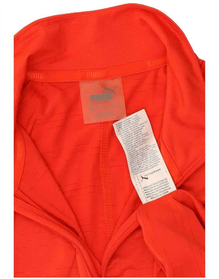 Pulôver feminino Puma com zíper e gola em poliéster vermelho pequeno