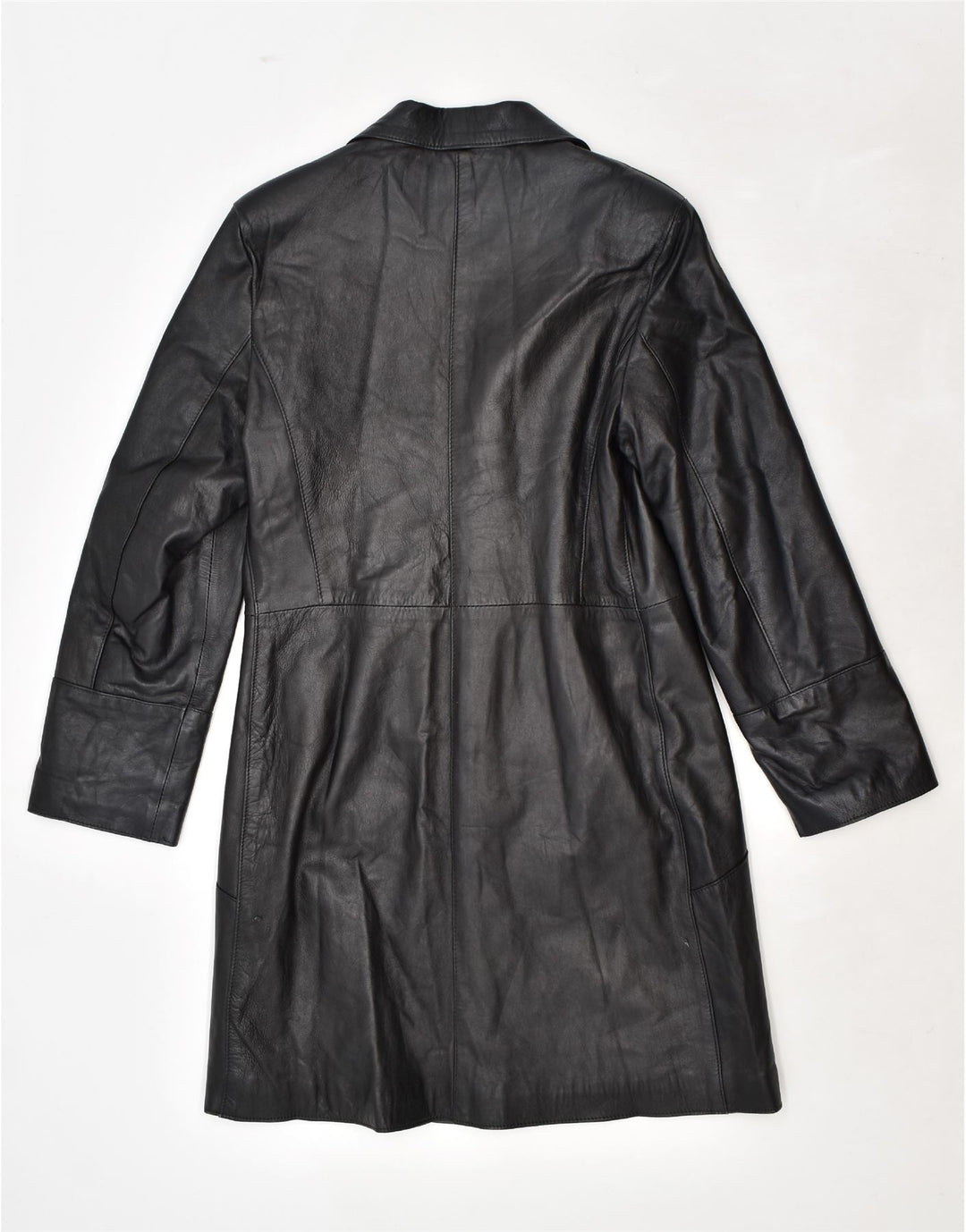 Casaco de couro feminino VINTAGE IT 48 XL couro preto