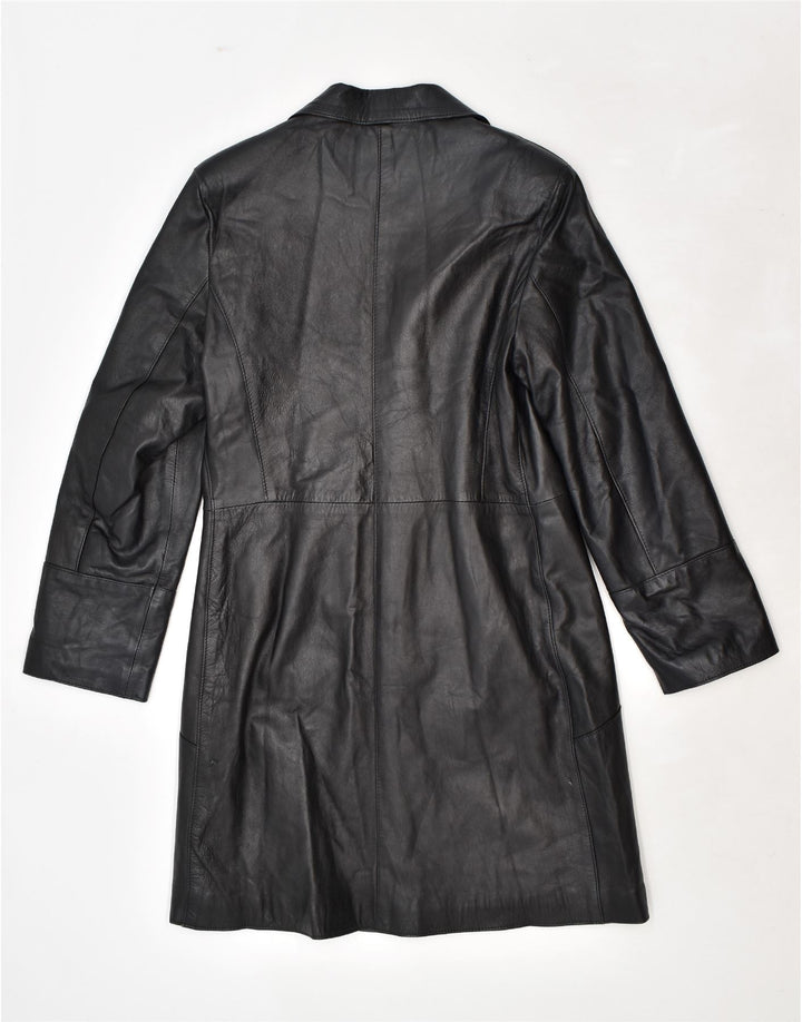 Casaco de couro feminino VINTAGE IT 48 XL couro preto