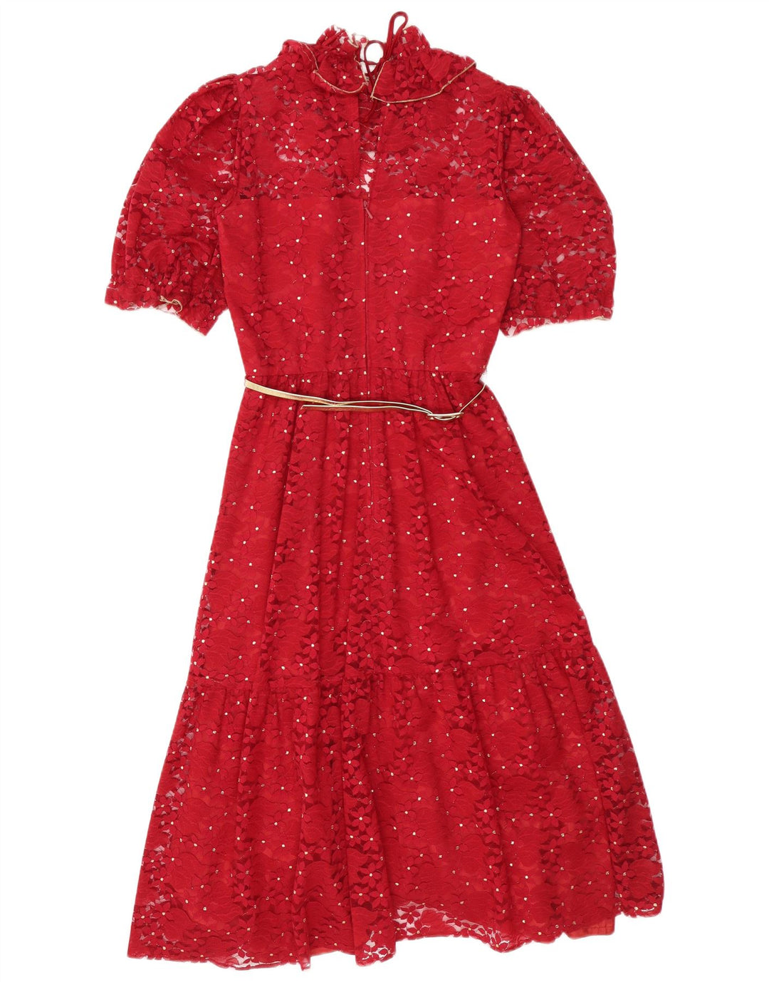Vestido maxi feminino E+M AUGUSTAT UK 12 médio vermelho floral