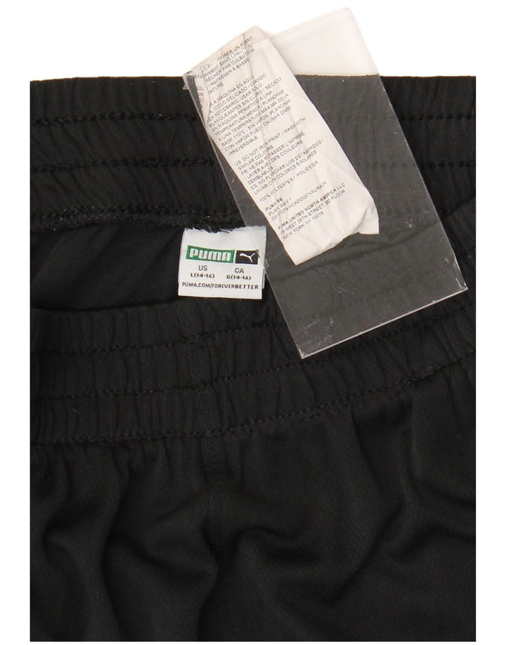 Puma Boys Sport Shorts 14-15 anos grande preto colorblock poliéster