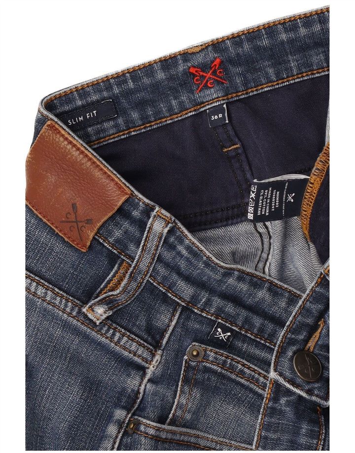 Crew Clothing Mens Slim Jeans W36 L31 Azul Algodão