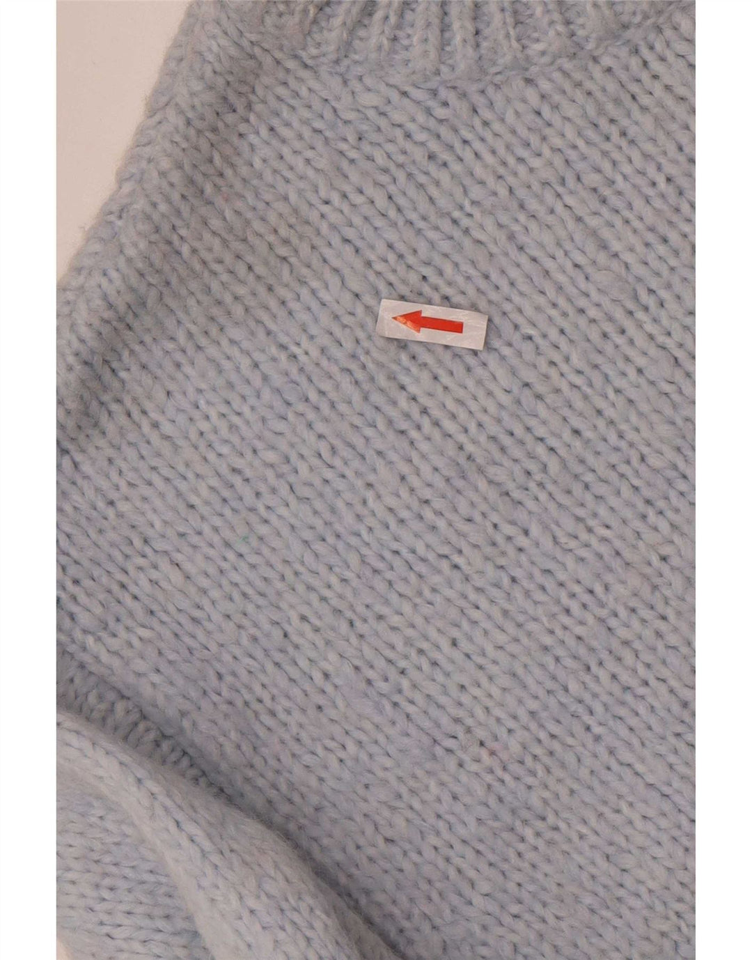 Zara Suéter feminino oversized com gola redonda Reino Unido 14 Acrílico azul médio