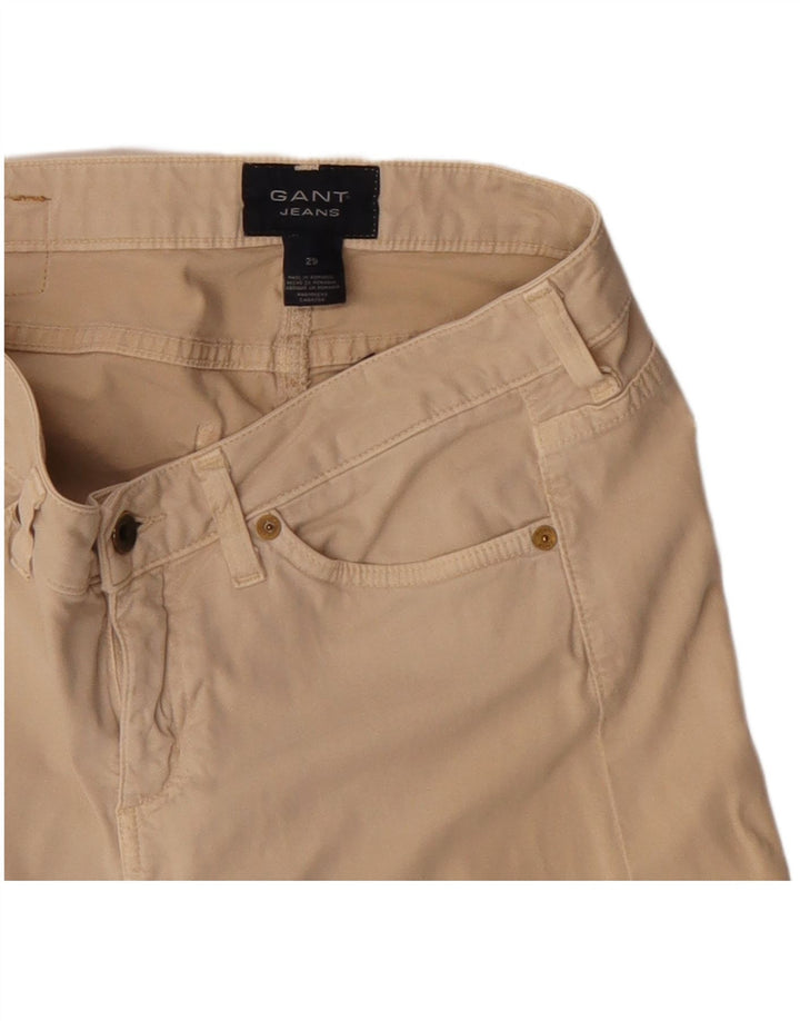 GANT Womens Capri Trousers W29 L19 Beige Cotton