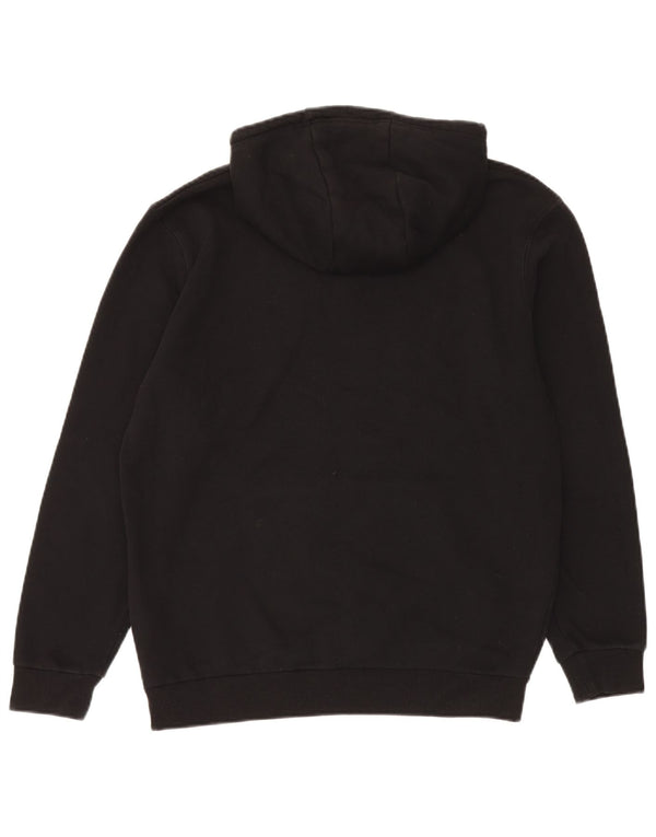 Ellesse moletom feminino com capuz gráfico UK 14 grande preto algodão esportivo