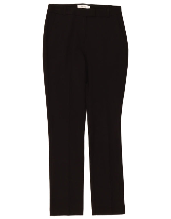 Calça Chino Feminina Reiss Slim Fit Reino Unido 4 XS W26 L29 Poliéster Preto
