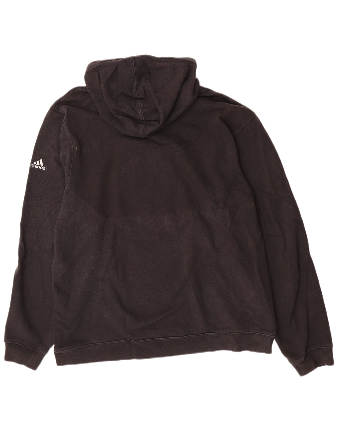 ADIDAS Mens Graphic Hoodie Jumper Grande Algodão Preto