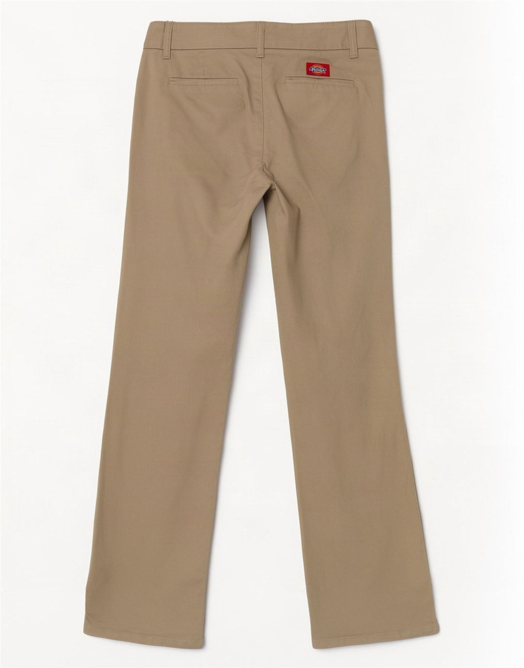 Calça feminina Dickies Bootcut casual US 7 médio W30 L31 algodão bege