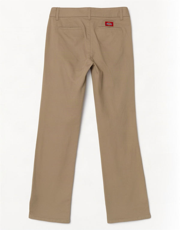 Calça feminina Dickies Bootcut casual US 7 médio W30 L31 algodão bege