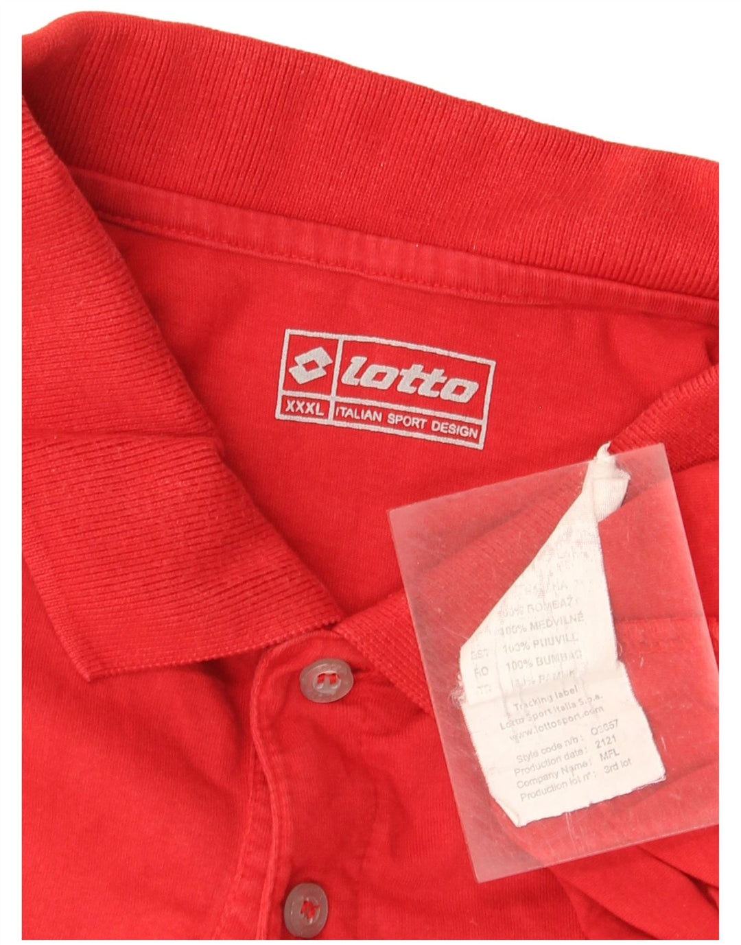 Camisa polo masculina Lotto 3XL algodão vermelho