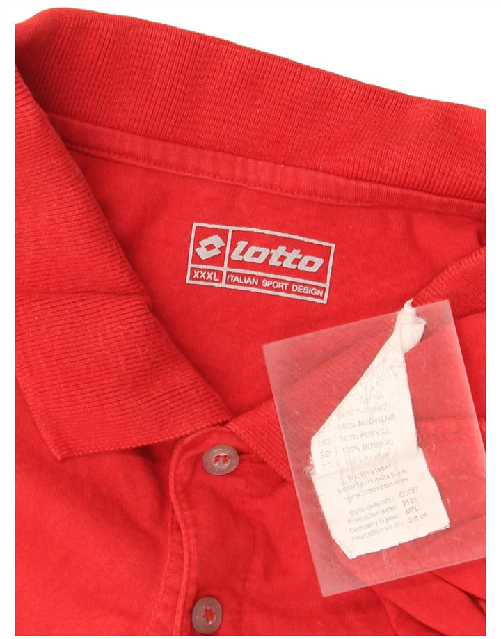 Camisa polo masculina Lotto 3XL algodão vermelho