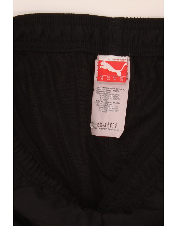 Shorts esportivos Puma Boys Graphic Bermuda 13-14 anos preto poliéster