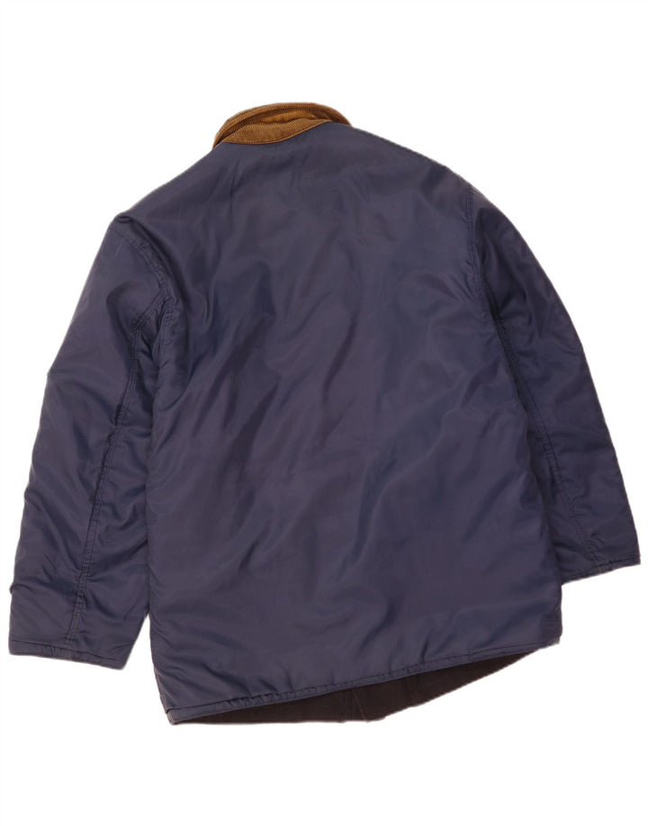 Jaqueta reversível masculina Ivy Oxford UK 36 pequena lã azul marinho