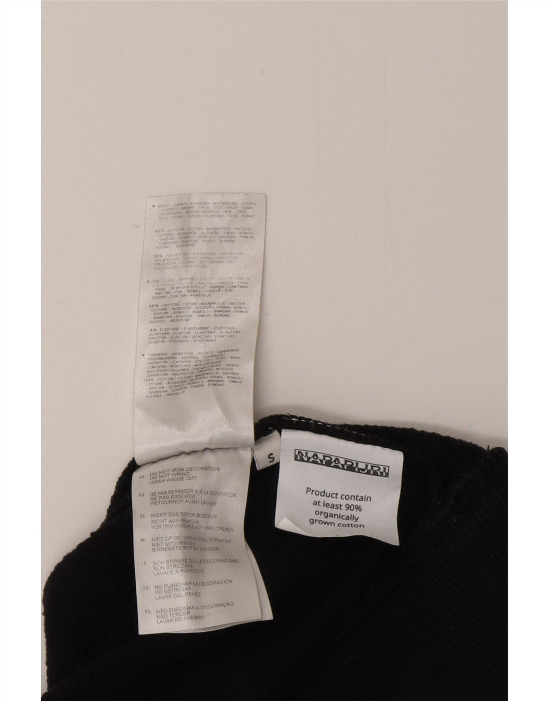 Suéter masculino com capuz gráfico geográfico Napapijri pequeno algodão azul marinho