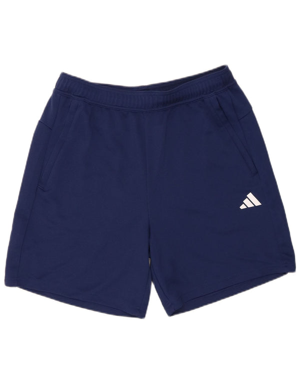 Shorts esportivos masculinos Adidas Aeroready Regular Fit grandes poliéster azul marinho