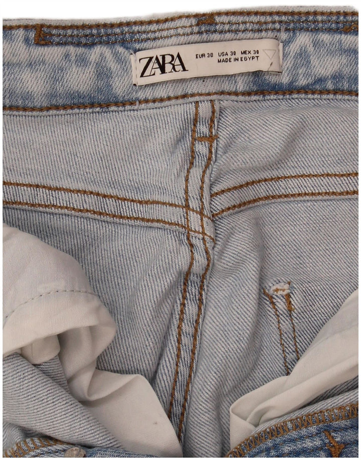 Zara Mens Jeans Slim Distressed EU 38 Pequeno W30 L28 Azul