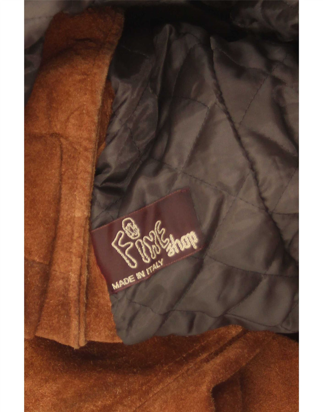 Sobretudo de camurça vintage feminino IT 46 couro marrom grande