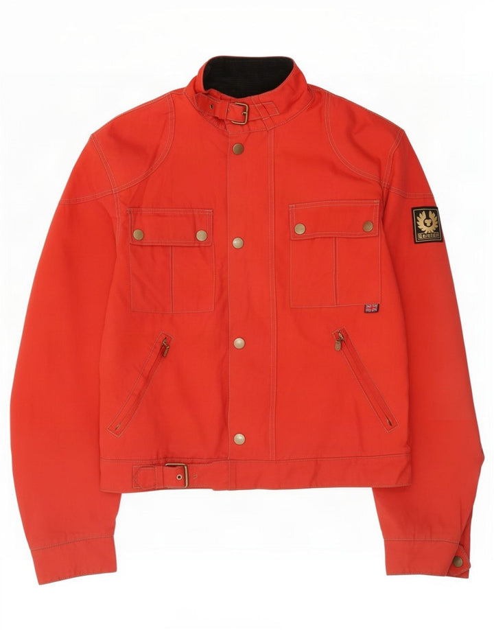 Belstaff Mens Biker Jacket UK 40 Grande Nylon Vermelho