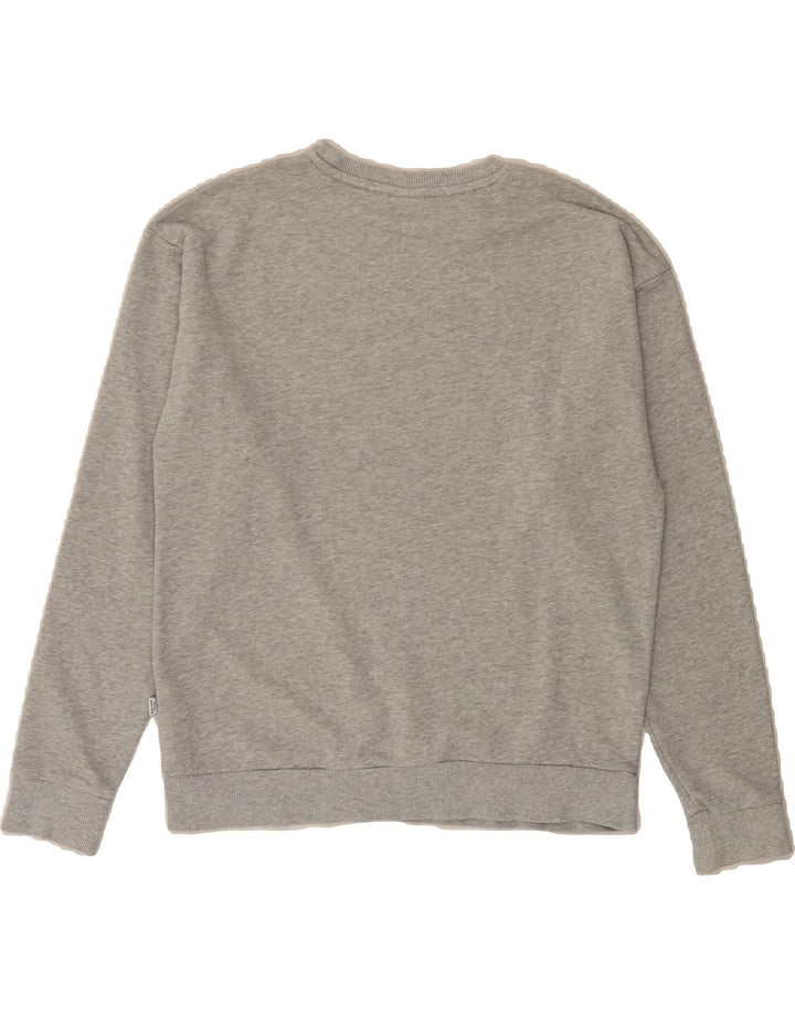 PUMA Womens Graphic Hoodie Jumper UK 12 Medium Grey Cotton Vintage Puma and Second-Hand Puma from Messina Hembry 