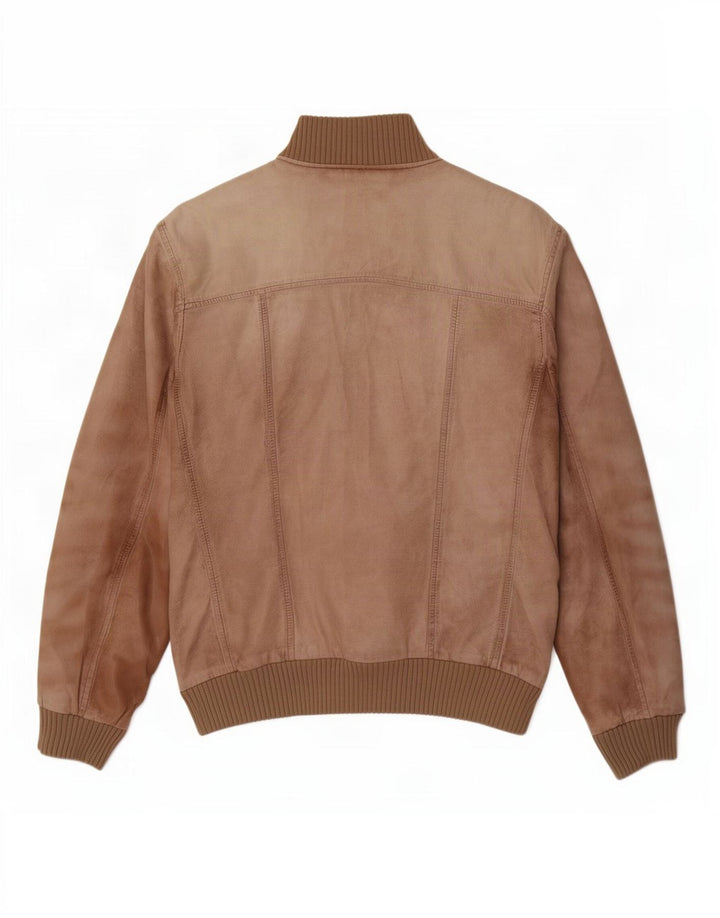 Jaqueta de couro masculina Luca D'altieri IT 52 XL cinza