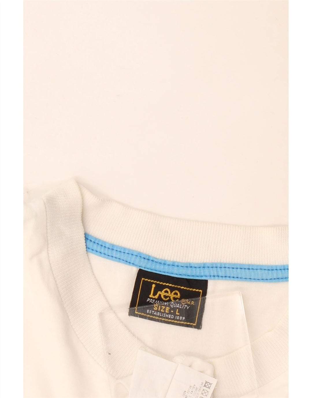 Camiseta feminina Lee com estampa gráfica UK 16 grande algodão branco