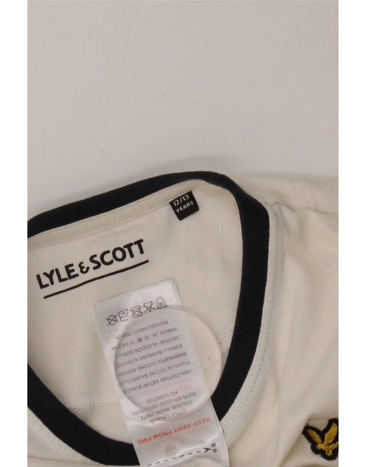 Camiseta masculina LYLE & SCOTT 12-13 anos algodão branco