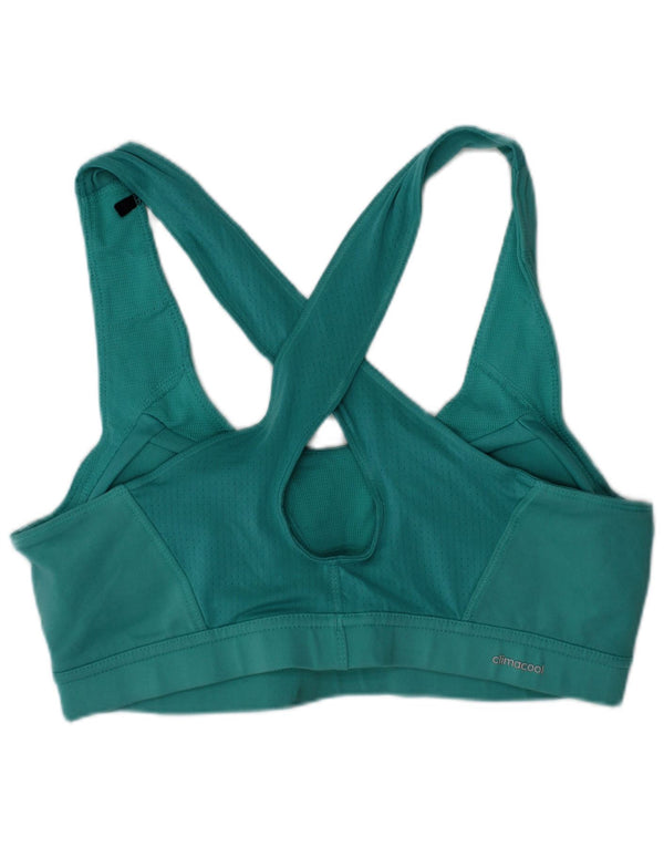 Adidas Womens Climacool Padded Sport Bra Top UK 14 Medium Turquoise Sports