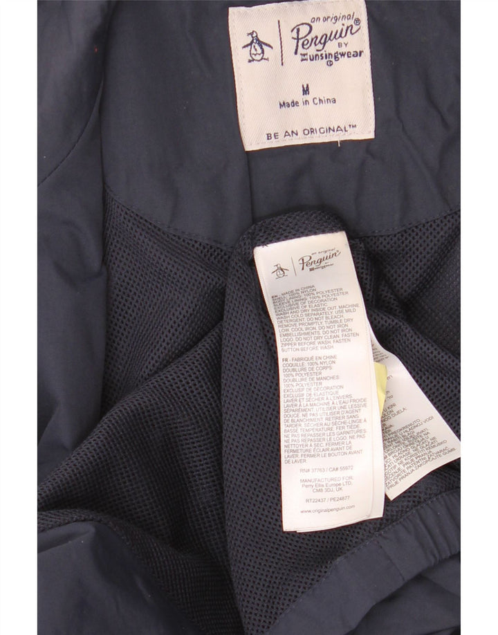 Jaqueta bomber masculina Penguin UK 38 nylon azul marinho médio