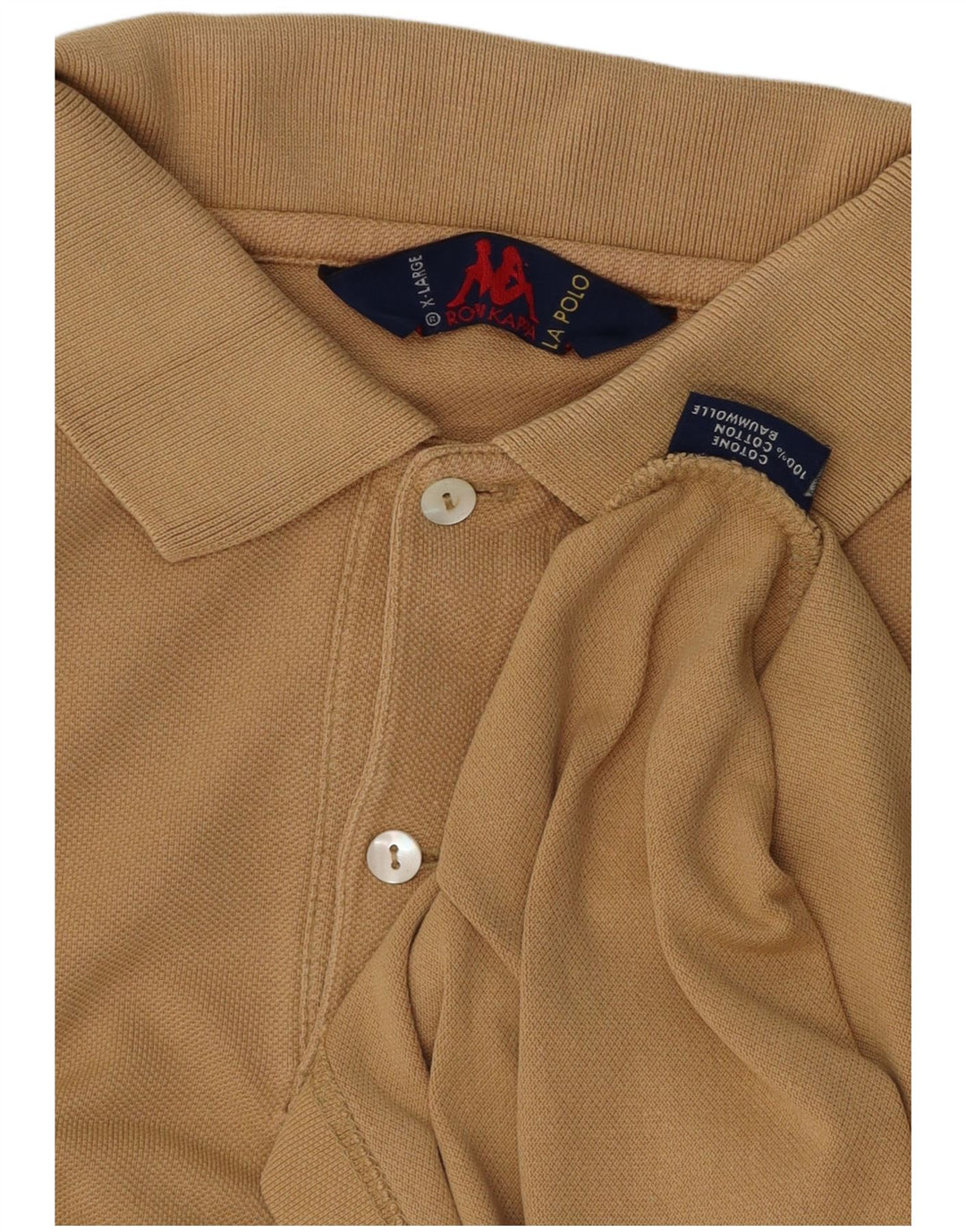 Camisa polo masculina KAPPA XL algodão bege