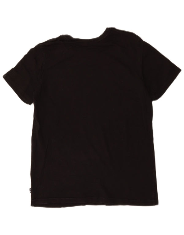 Puma camiseta feminina gráfica top UK 10 pequeno algodão preto
