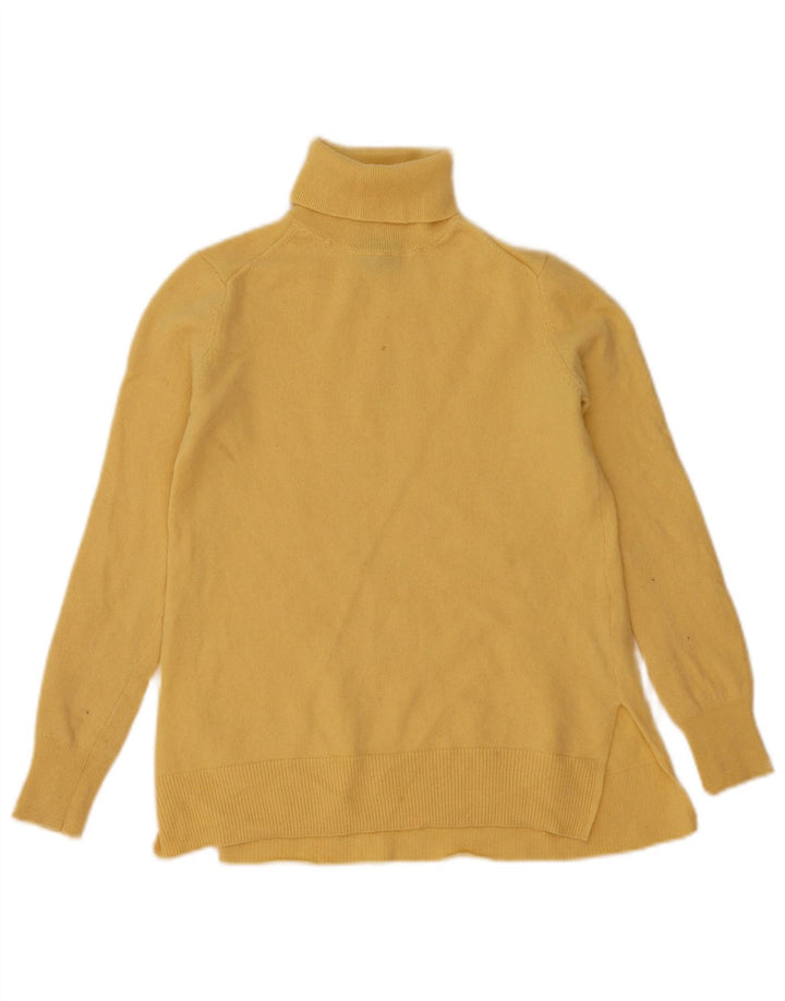Suéter feminino Massimo Dutti com gola redonda Reino Unido 6 XS lã amarela