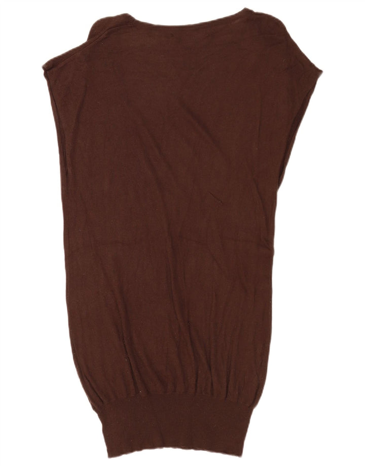 Zara Regata feminina com palangre e colete médio marrom rayon