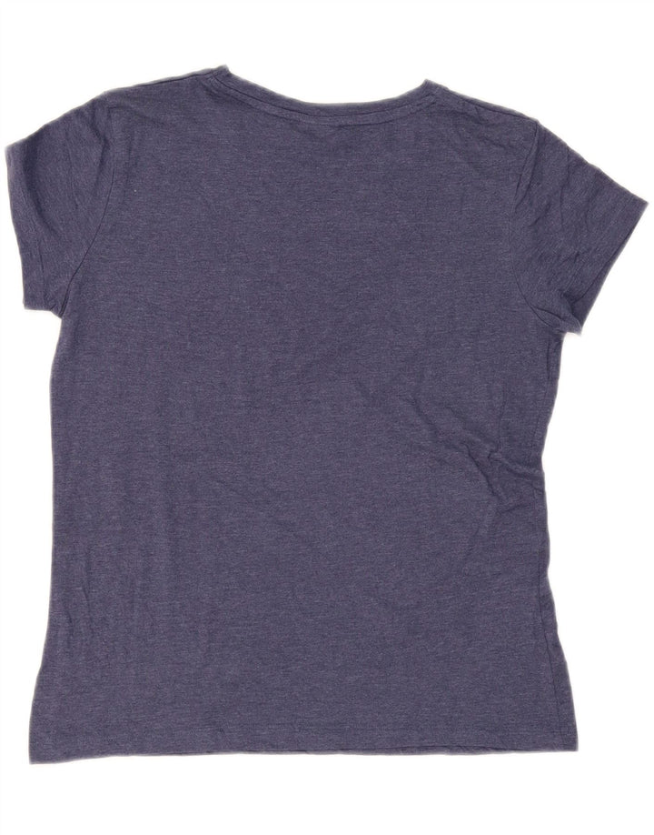 Camiseta feminina Lotto UK 10 pequena algodão azul marinho