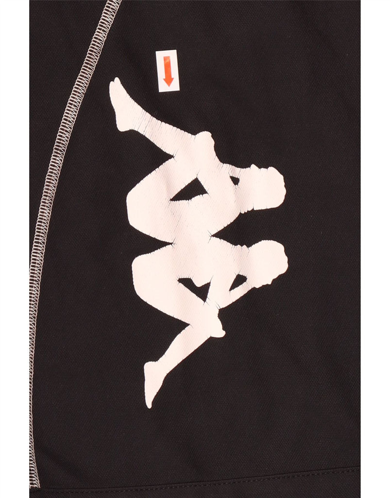KAPPA Mens Graphic Sport Shorts Large  Black Polyester Vintage Kappa and Second-Hand Kappa from Messina Hembry 