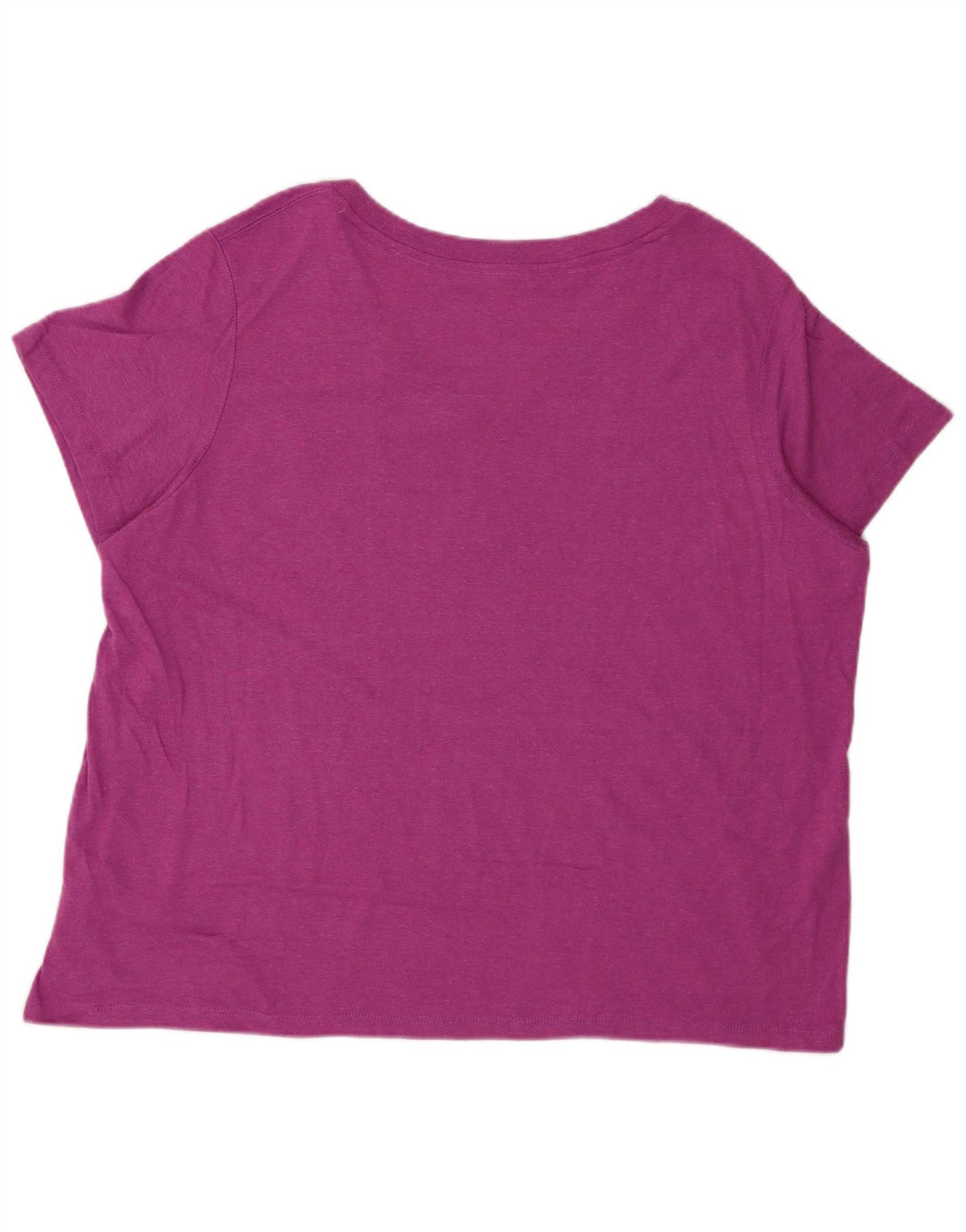 Camiseta feminina grande CHAMPION UK 20 2XL algodão manchado roxo