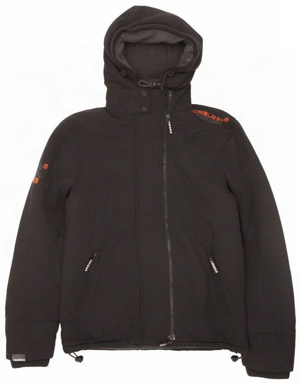 Jaqueta corta-vento masculina Superdry The Windcheater Graphic UK 40 grande preta