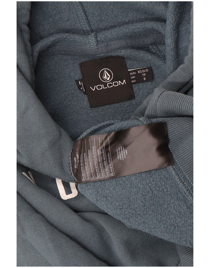 VOLCOM Boys Graphic Jumper com capuz 7-8 anos XS algodão cinza