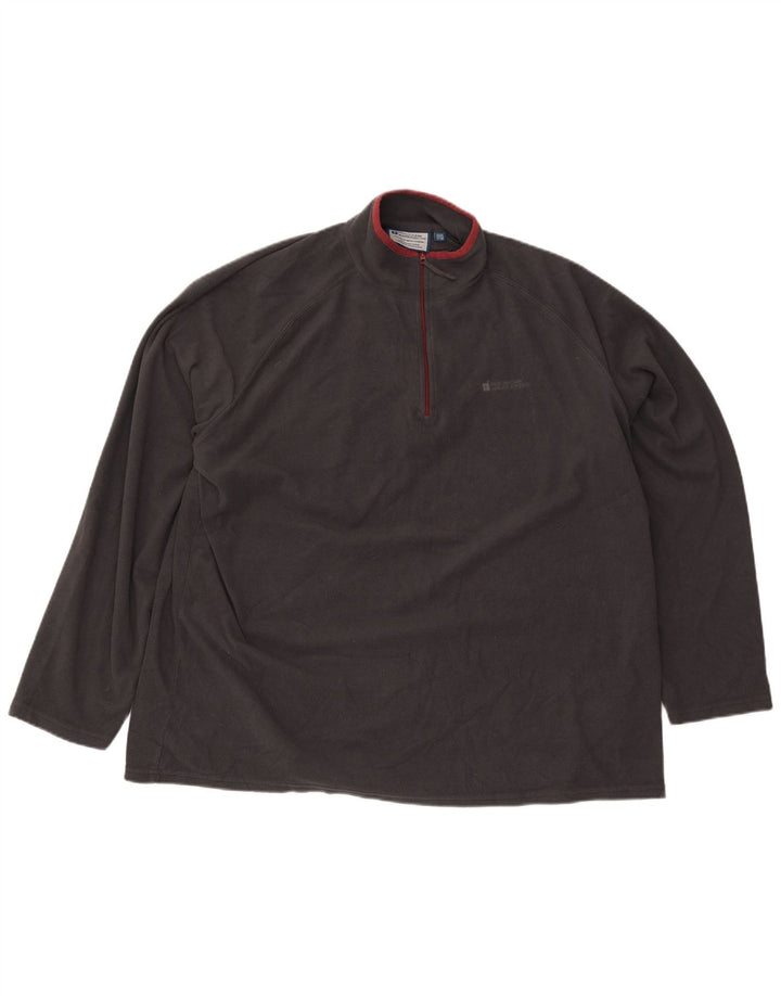 Mountain Warehouse Mens Zip Neck Fleece Jumper 3XL Poliéster Cinza