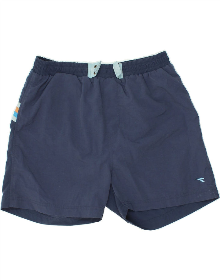 DIADORA Calção de banho masculino grande poliamida listrada azul marinho