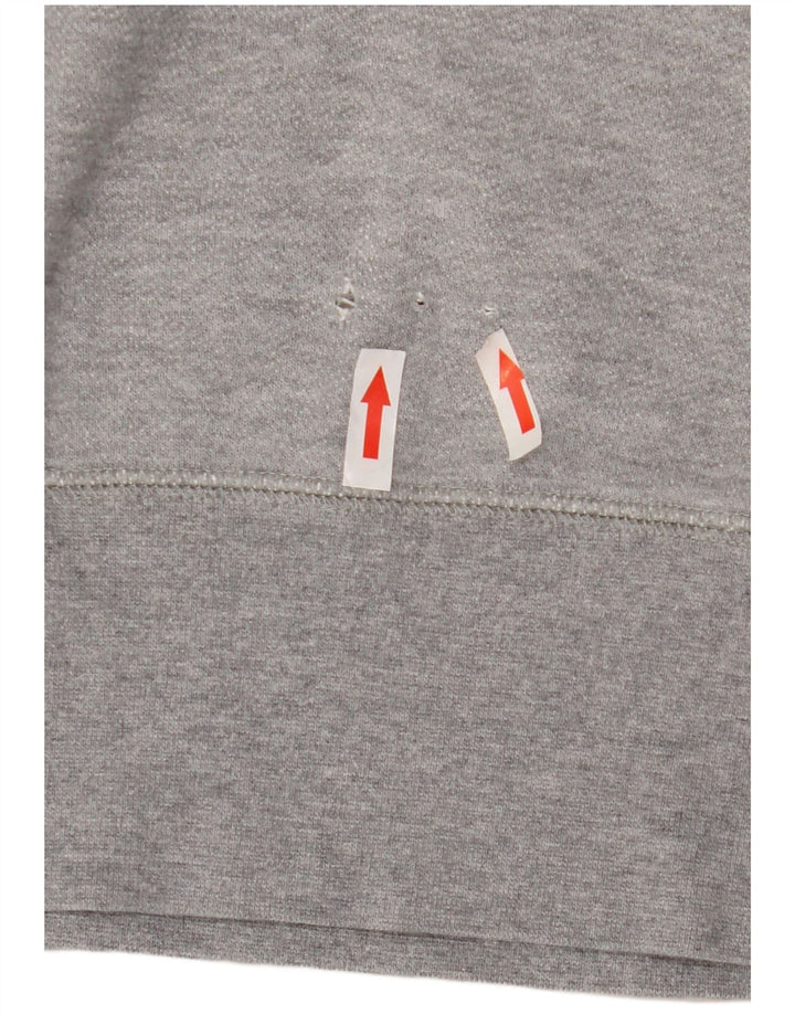 Suéter com capuz gráfico masculino Nike grande algodão cinza